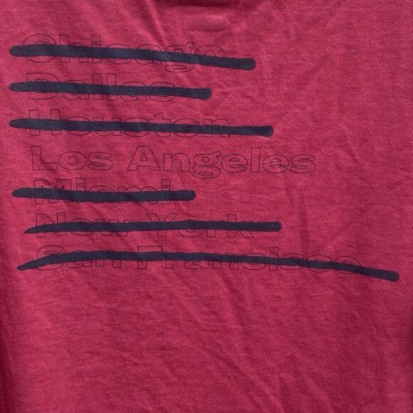 Oakley Men T-Shirt Large Red Logo America Flag Los Angeles Short Sleeve Tee NWT - Picture 4 of 7